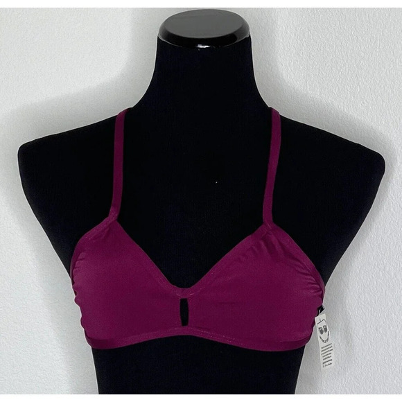 Jolyn Bikini Swim Top Vent Large Red (Cabernet) New with tags‎ - Picture 1 of 5
